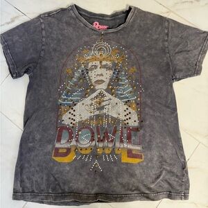 Bowie vintage look Lucky Brand rock Graphic Tee